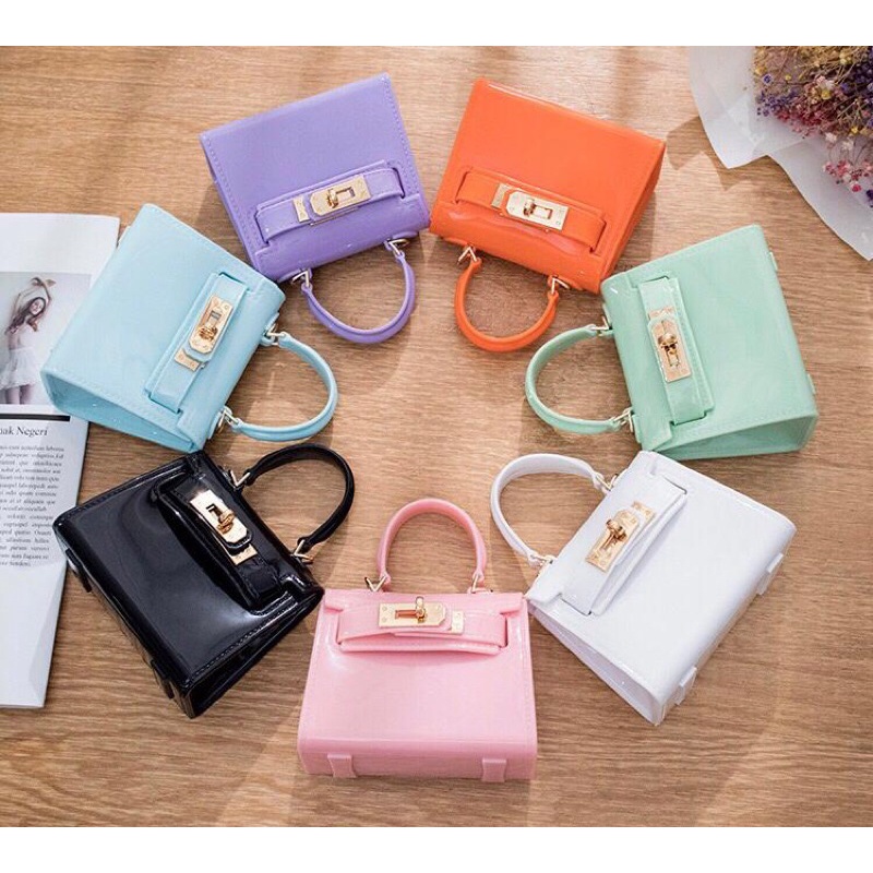 YBS Tas Import Jelly Glossy  / Tas Andin / Tas Wanita Populer 2in1 9082