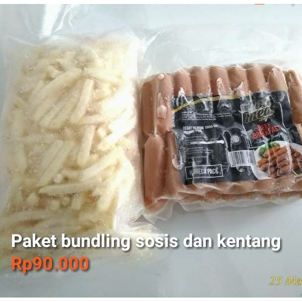 

paling laris paket bundling sosis dan kentang