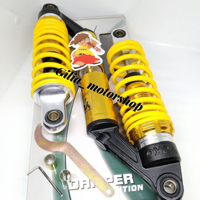 SHOCK BELAKANG TABUNG ATAS 270MM &amp;340MM YOKO DAMPER EVOLUTION ORI SKOK JUPITER  VEGA KHARISMA REVO