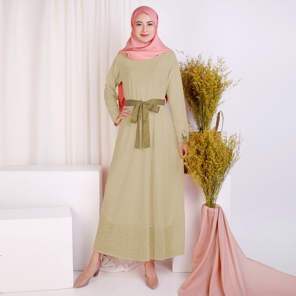 Long dress Gamis maxi Brukat model terbaru - XSHOP Hipza