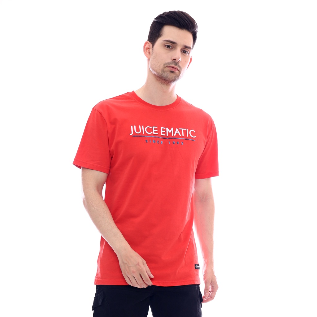 Juice Ematic Kaos Lengan Pendek Pria Merah Skylar MTSS24602-RED Planet Surf