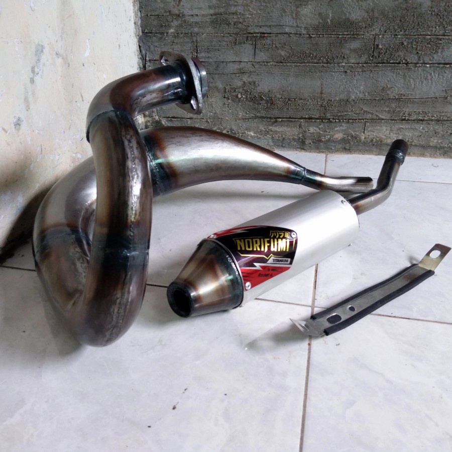 Knalpot Ninja Trail Udang 2 tak Pnp Rangka Ktm Klx Yz Standar pnp