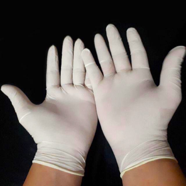 (SEPASANG-2PCS)Sarung tangan karet latex sarung tangan dokter sarung tangan medis rubber latex glove