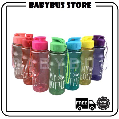 BBS BM1 Botol Minum New My Bottle BPA Free Water Bottle Versi Tutup CETREK Colorful