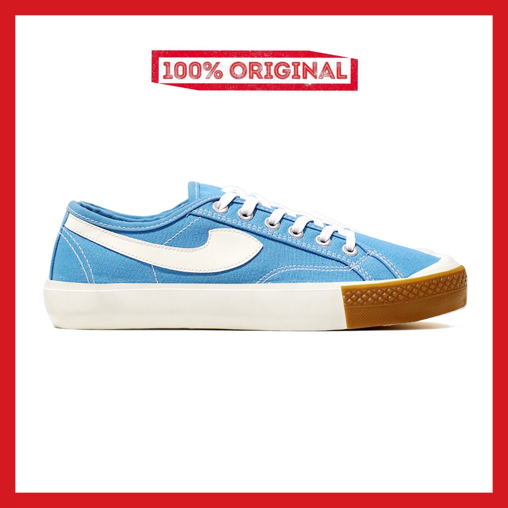 ORIGINAL - Sepatu Brand Lokal Kasual Pria Wanita No Brand Blue Sky Low Not Sneakers Compass Gazelle Blue Sky