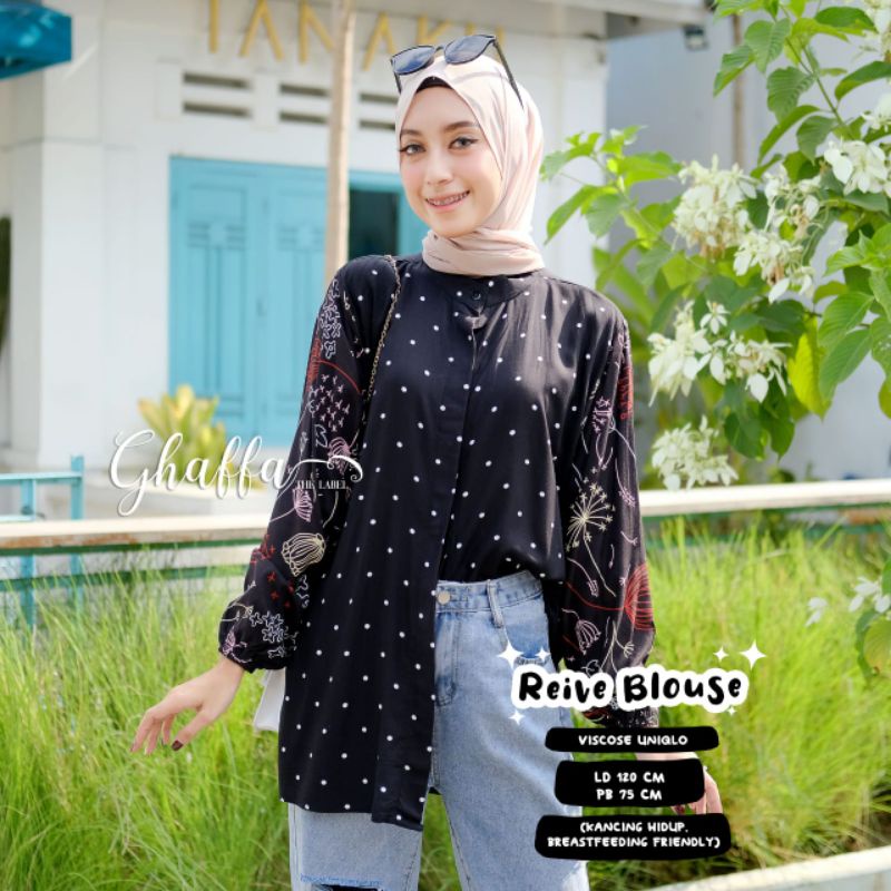 REIVE BLOUSE BY GHAFFA THE LABEL (BLOUSE MOTIF) Blouse muslimah rekomended