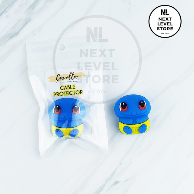 Squirtle Pokemon 2D Series Cable Bite Pelindung Kabel Protection