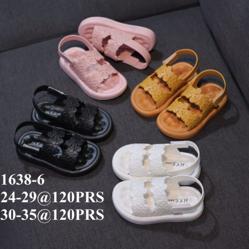 sandal karet anak ban 2 tali belakang motif bunga.sandal gunung anak valcro terbaru hys news.