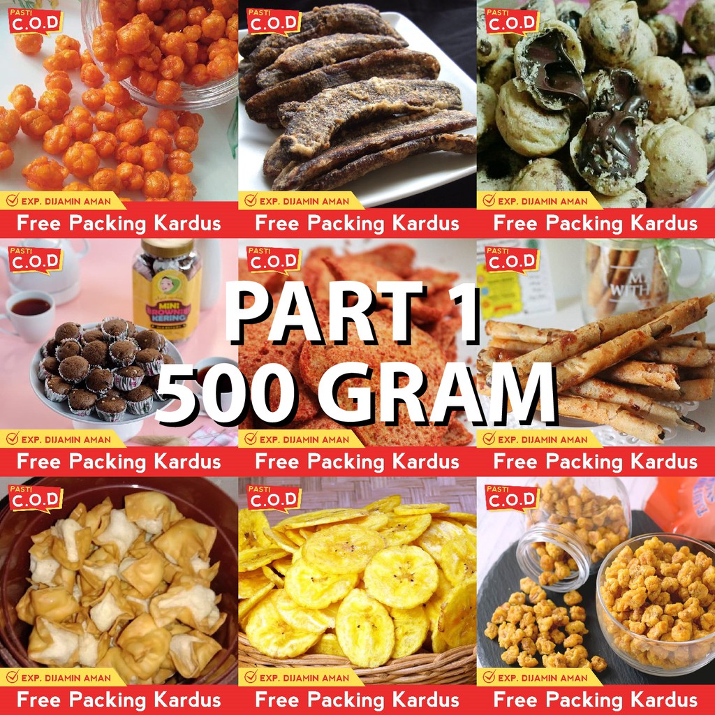 

TERMURAH snack kiloan makanan ringan 500 gram jajanan jadul zaman now pedas manis gurih asin renyah