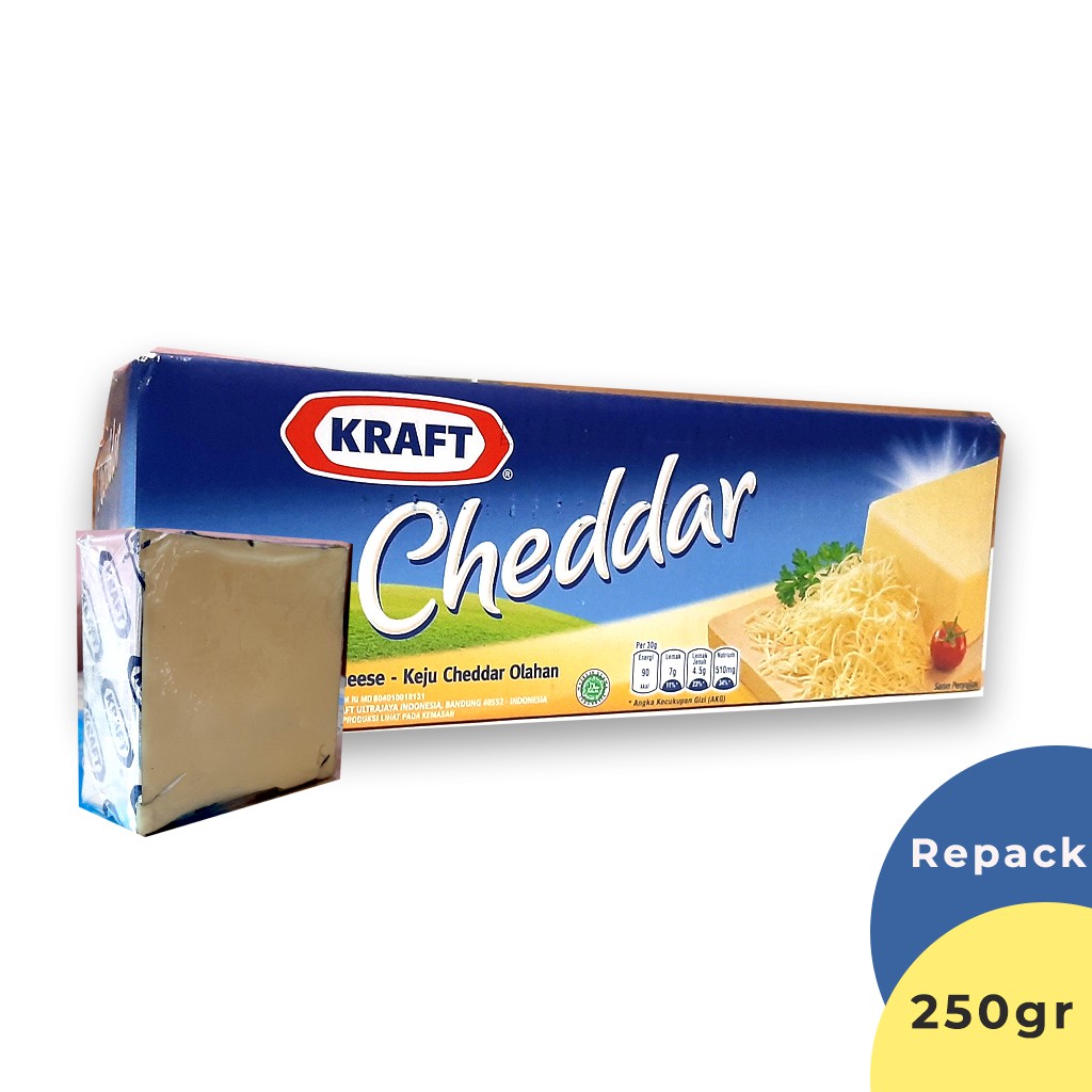 

Keju Kraft Cheddar Repack 250gr | Bekasi