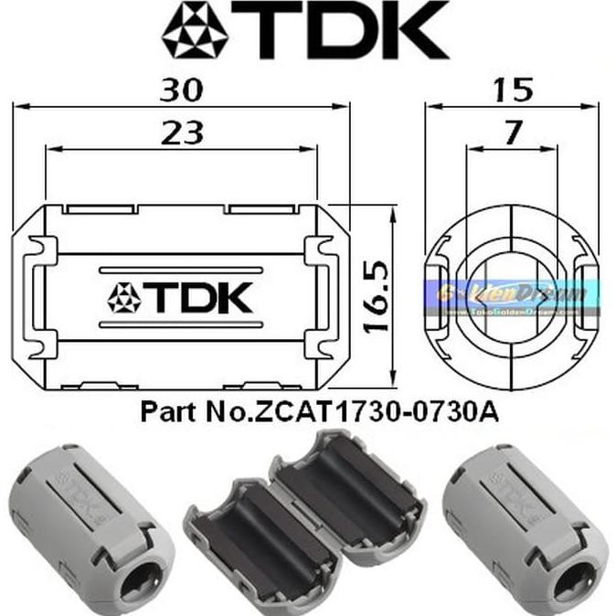 Dijual Magnet TDK / Seiwa Original Tipe ZCAT 1730 0730A / E04SR170730A Ferrite utk kabel busi coil