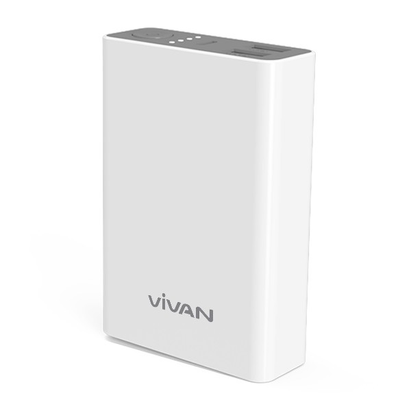 PROMO POWERBANK VIVAN M8 8000MAH 2 USB PORTS POWER BANK WHITE (ORIGINAL) TERBARU