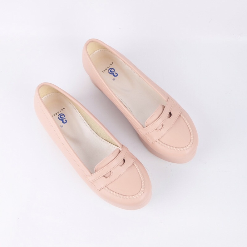 [SIAP KIRIM] BRShoes5 Pink Sepatu Wedges Kerja Casual Wanita