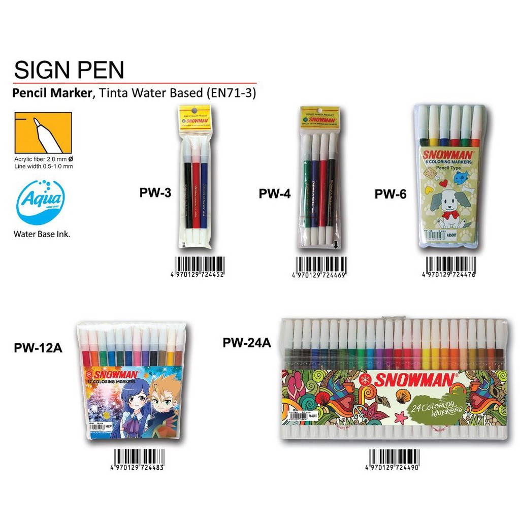 

PENCIL WARNA SNOWMAN