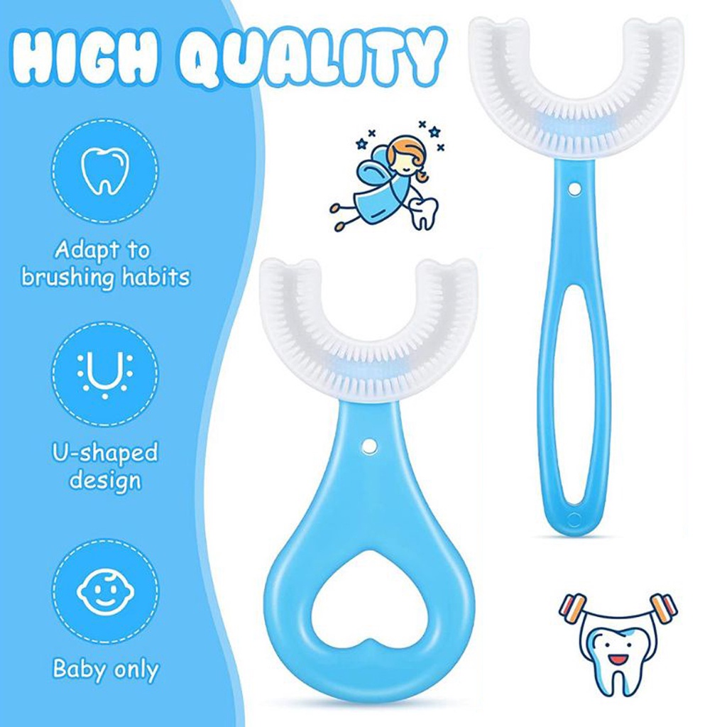 Murmerofficial Sikat gigi betuk u anak Bahan silikon / Training Toothbrush R605 R737
