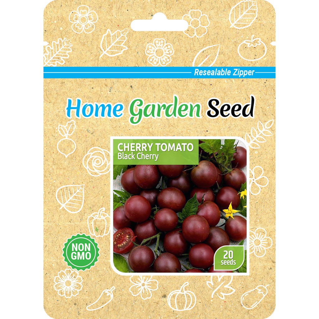 Benih Tomat, Cherry Tomato Black Cherry - Home Garden Seed