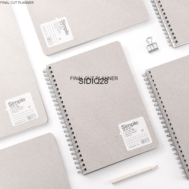 

SPIRAL NOTEBOOK / SIMPLE GREY / IIMPLE GREY IAND IPIRAL NOTEBOOK B5 baru I Loose Leaf