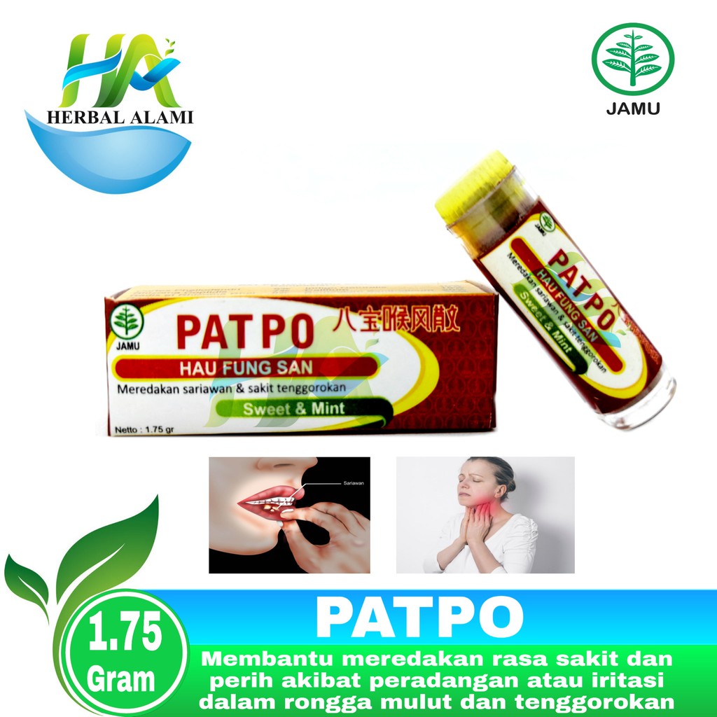 Pat Po Hau Fung San ( Obat Sariawan Bubuk dan Sakit Tenggorokan )