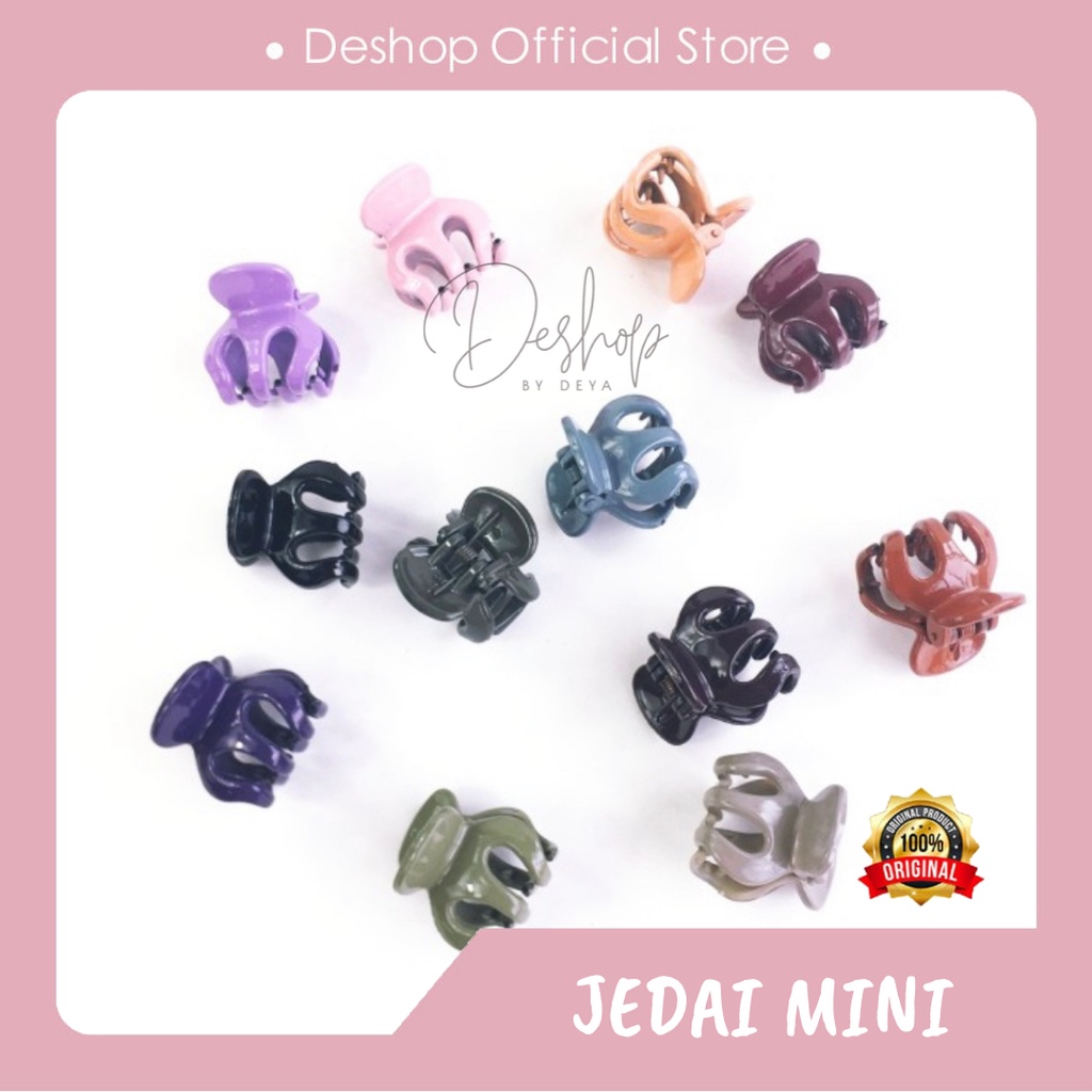 Jedai Mini Poni 2cm / Jepit Rambut / Jepitan Poni Rambut Mini