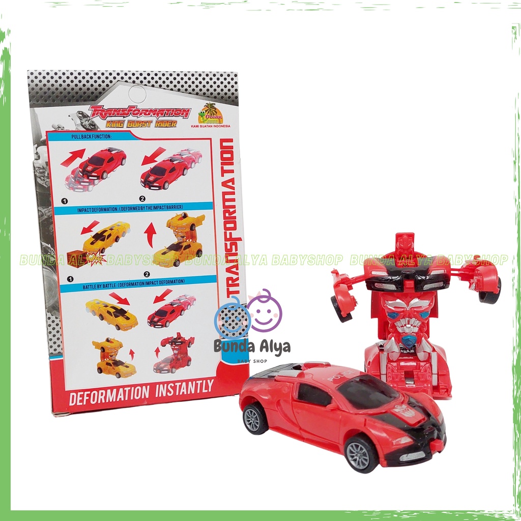 Mainan Mobil Robot 2in1 - Mainan Anak Laki Robot Transformer -Mainan Robot Bisa Berubah Mobil - Mainan Anak SNI