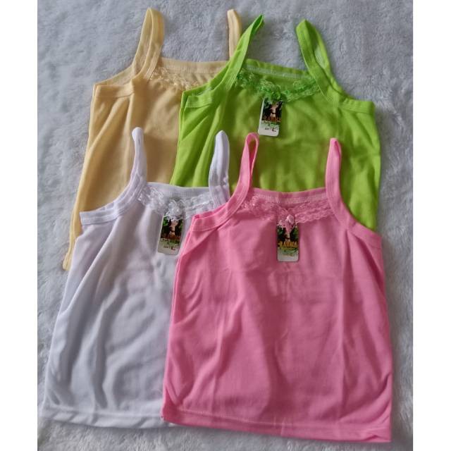 Singlet renda uk L kaos dalam anak cewek