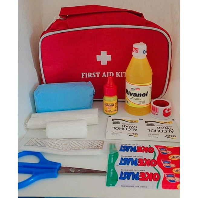 Jual Full Set P3K Dompet Merah First Aid Kit Veta/ P3K Lengkap | Shopee ...