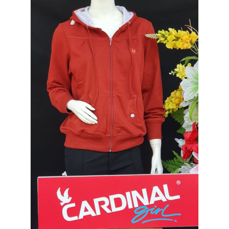 Jaket Hoodie CARDINAL Wanita  6 warna 100% Original/ modernjombang