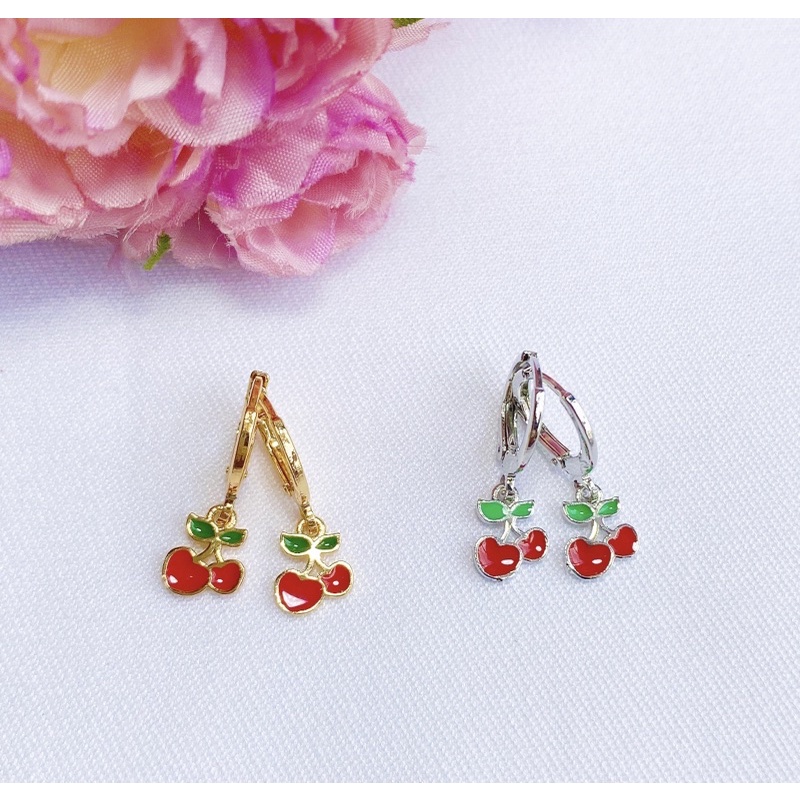 Anting Anak Lapis Emas Red Cherry