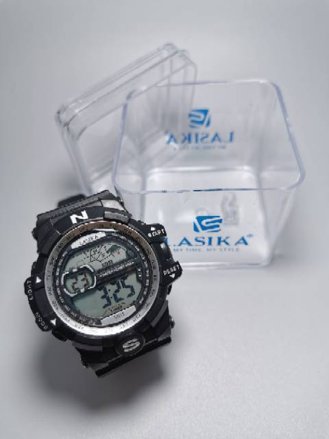 Jam tangan digital Pria Sporty water Resist Lasika 611