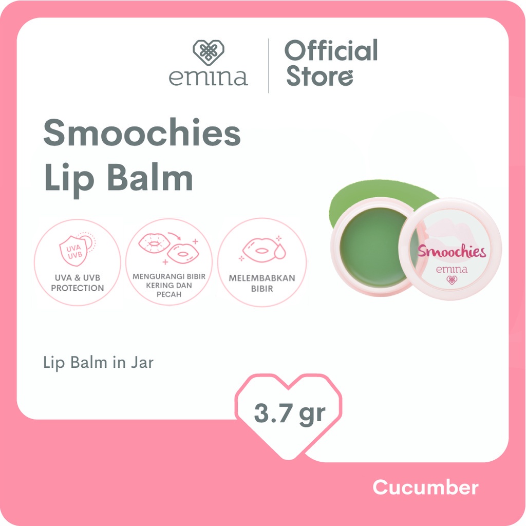 Emina Smoochies Lip Balm 3.7g | Pelembab Bibir