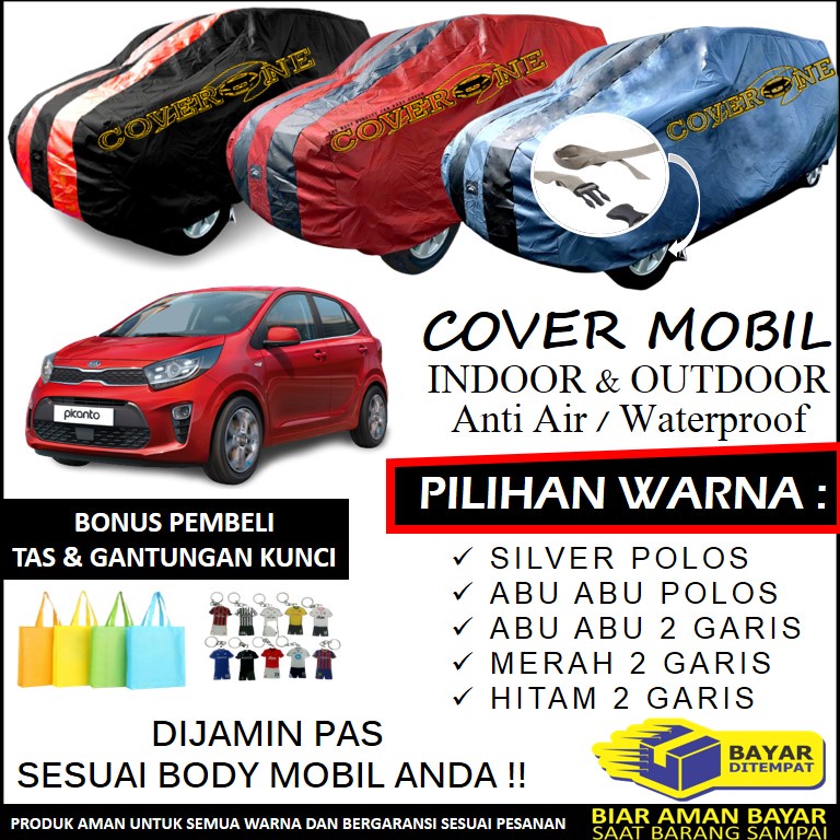 Selimut Sarung Body Cover KIA Picanto / Mantel Penutup Mobil KIA Picanto / Cover Mobil Outdoor Indoor / Selimut Mobil / Sarung Mobil / Cover Mobil Waterproof Anti Air Free Pengikat Ban