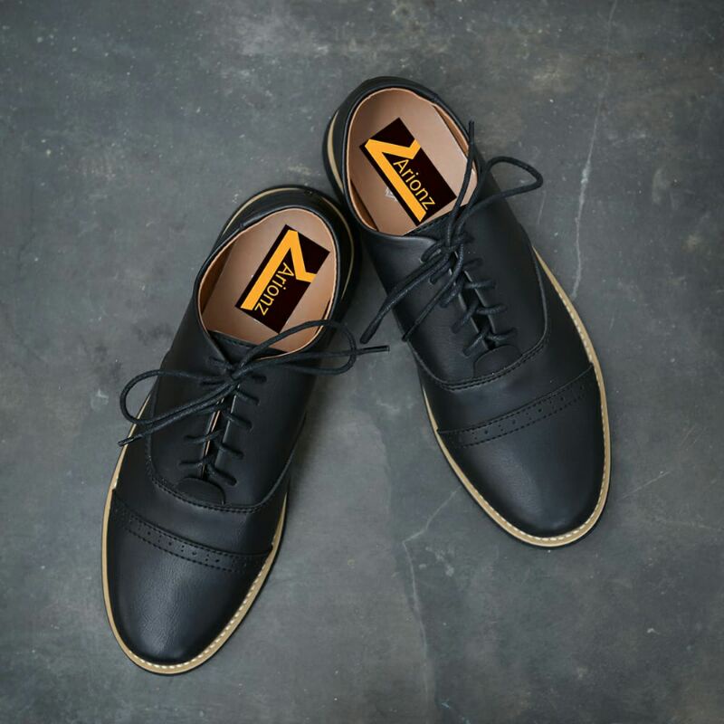 SEPATU FORMAL PRIA CASUAL DINAS PERKANTORAN BLACK BROWN KULIT PU ASLI ORIGINAL ARIONZ GAYA KEKINIAN TERLARIS MURAH - SepatuFormal Pantofel pria Resmi Formal Hitam Coklat Kasual Kantor Kuliah Pesta Kondangan Gereja Kerja PNS Guru JY7001