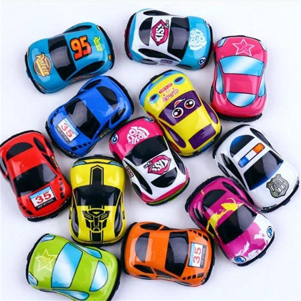 Mxbeauty Pull Back Car Mini Hadiah 10Pcs Hadiah Ulang Tahun Set Kendaraan Mainan Balita Anak Inersia Mobil Mainan