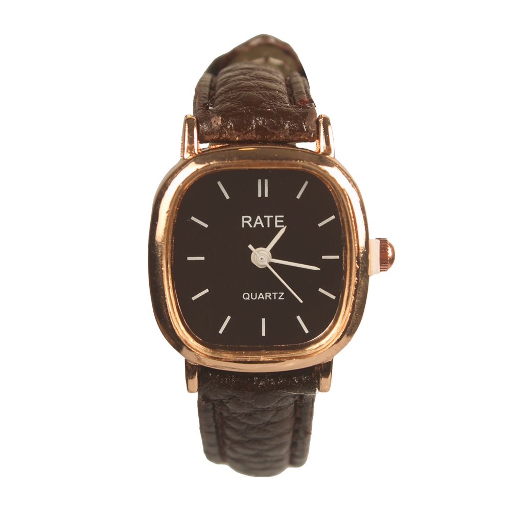 KYEOKA by Mayonette Rounded Square Jam Tangan Quartz Wanita Kulit Strap Pu Fashion Korean Style-5