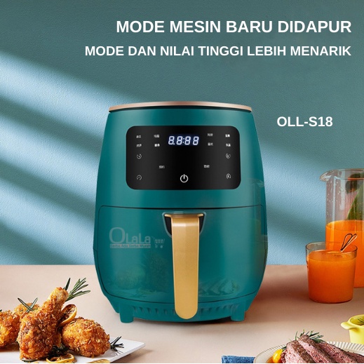 Air Fryer 6L Mesin Penggoreng Tanpa Minyak OLL-S18-6L