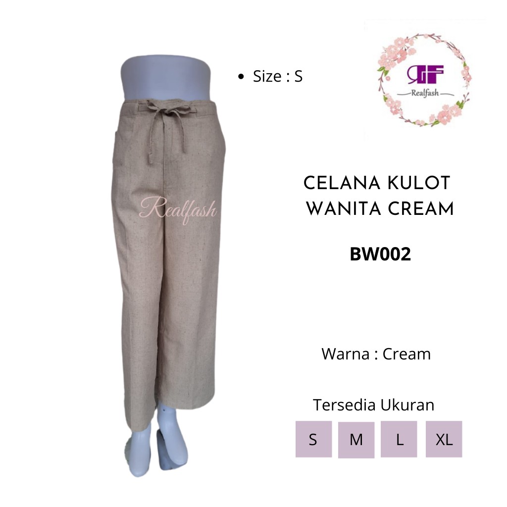 [REALFASH] CELANA KULOT WANITA [CREAM]