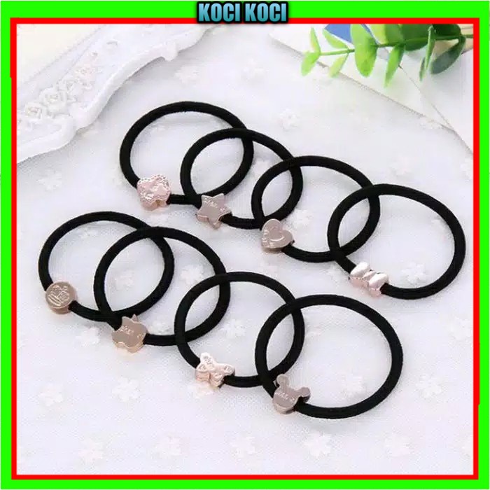 (2 pcs) Ikat Rambut Motif Karet Gelang Karakter Fashion Wanita Accessories import murah