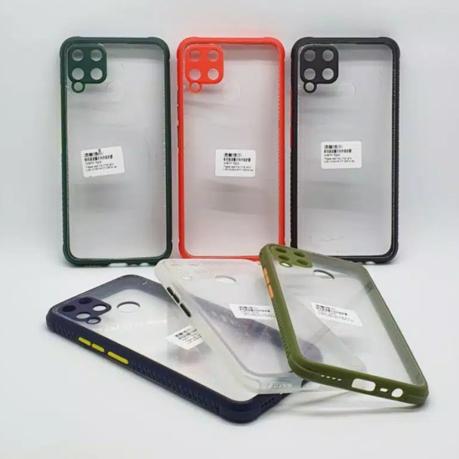 REALME C12 C15 CASE HARDCASE FUZE CLEAR BENING UME MIQILIN TRANSPARAN SOFT COLOUR CASING COVER PROTE