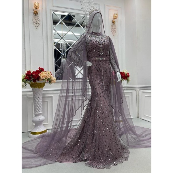 Gaun pengantin duyung squen premium/Wedding dress