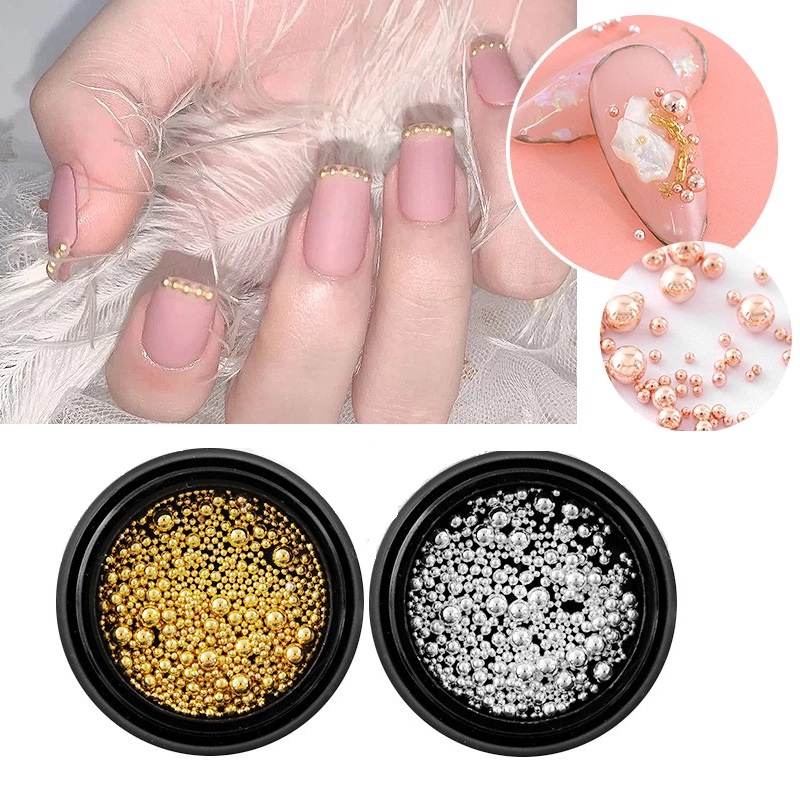 Nail Art Decoration - Caviar Beads Different Size