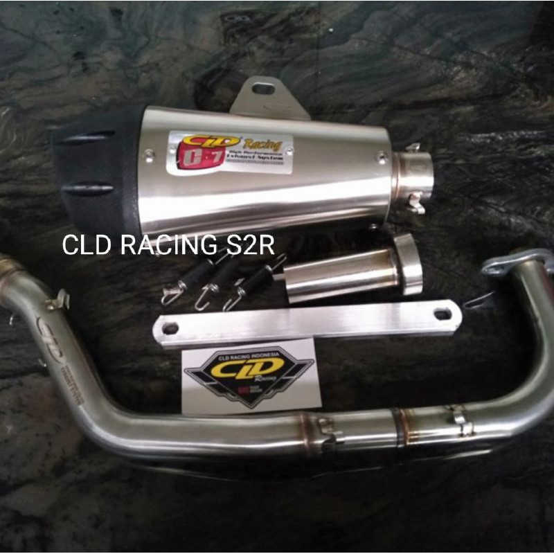 KNALPOT CLD RACING BEAT.BEAT Fi TYPE C7 INLET 38MM PIPA BAWAH ORIGINAL