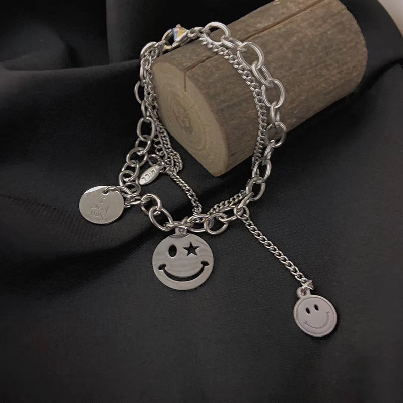 Smiley Emoji Bracelet Hip Hop Personality Korea