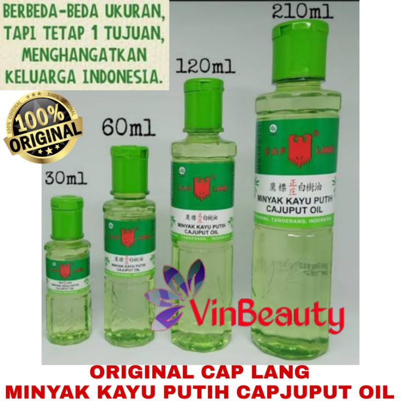 ORIGINAL CAP LANG MINYAK KAYU PUTIH 210 ML 120 ML 60 ML 30 ML CAPLANG MKP