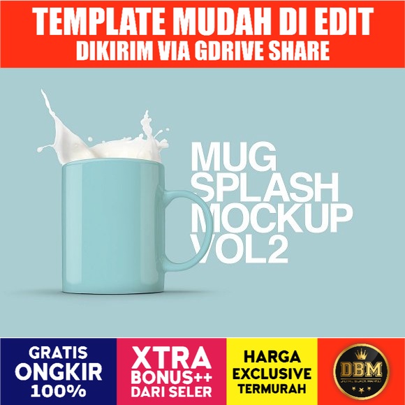Mug Splash Mockups - Photoshop