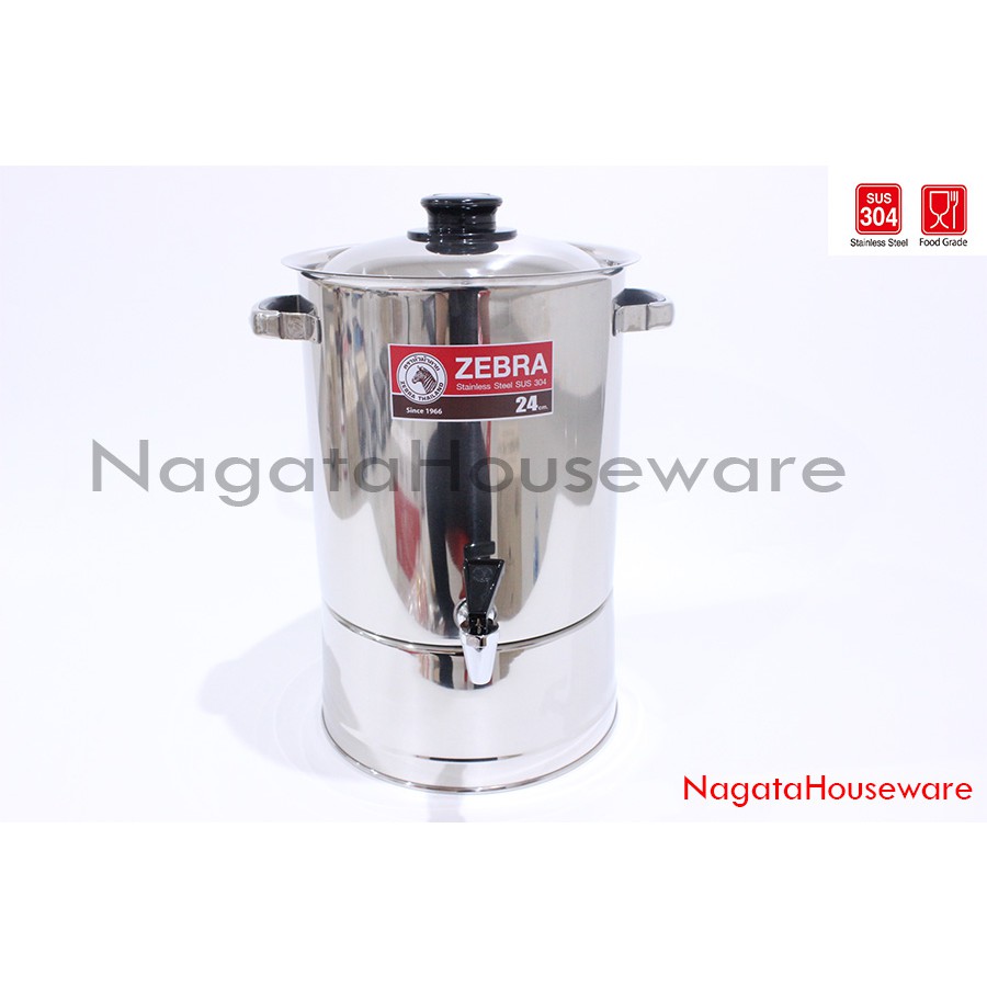 Dispenser Air Minum Stainless / Dispenser Zebra Stainless / Cooler Zebra 24cm 12L 114062 Zebra Thail