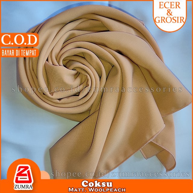PROMO!!! Jilbab Syari Jumbo Segiempat Woolpeach Square 150 x 150 cm by zumra-CokSu