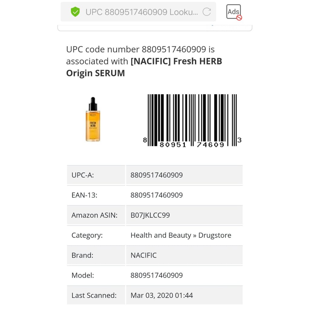 Nacific Fresh Herb Origin Serum 50ml