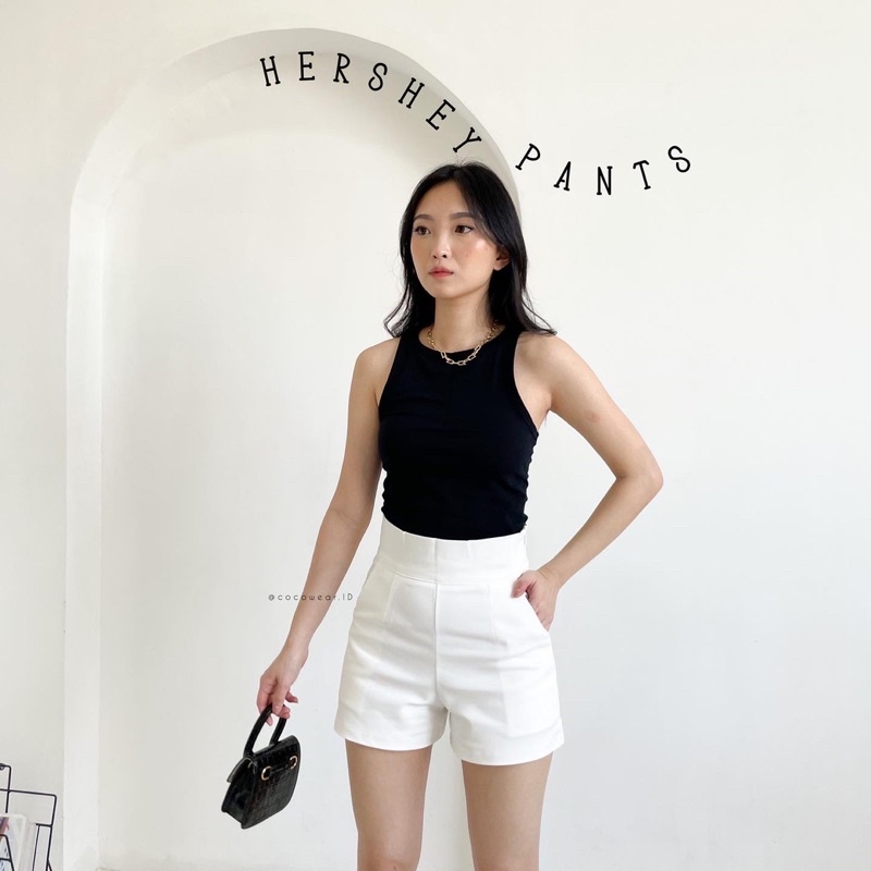 HERSHEY PANTS - CELANA PENDEK HIGHWAIST PREMIUM WANITA