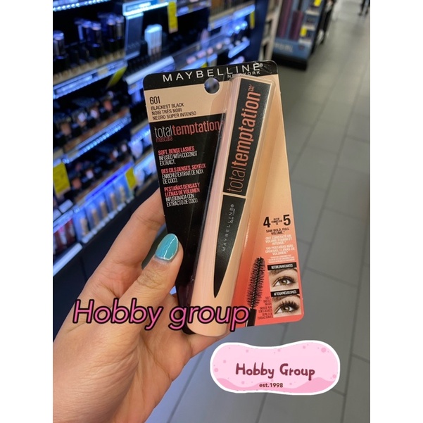 Maybelline total temptation mascara ORI 100% - waterproof washable pink biru maskara maybeline