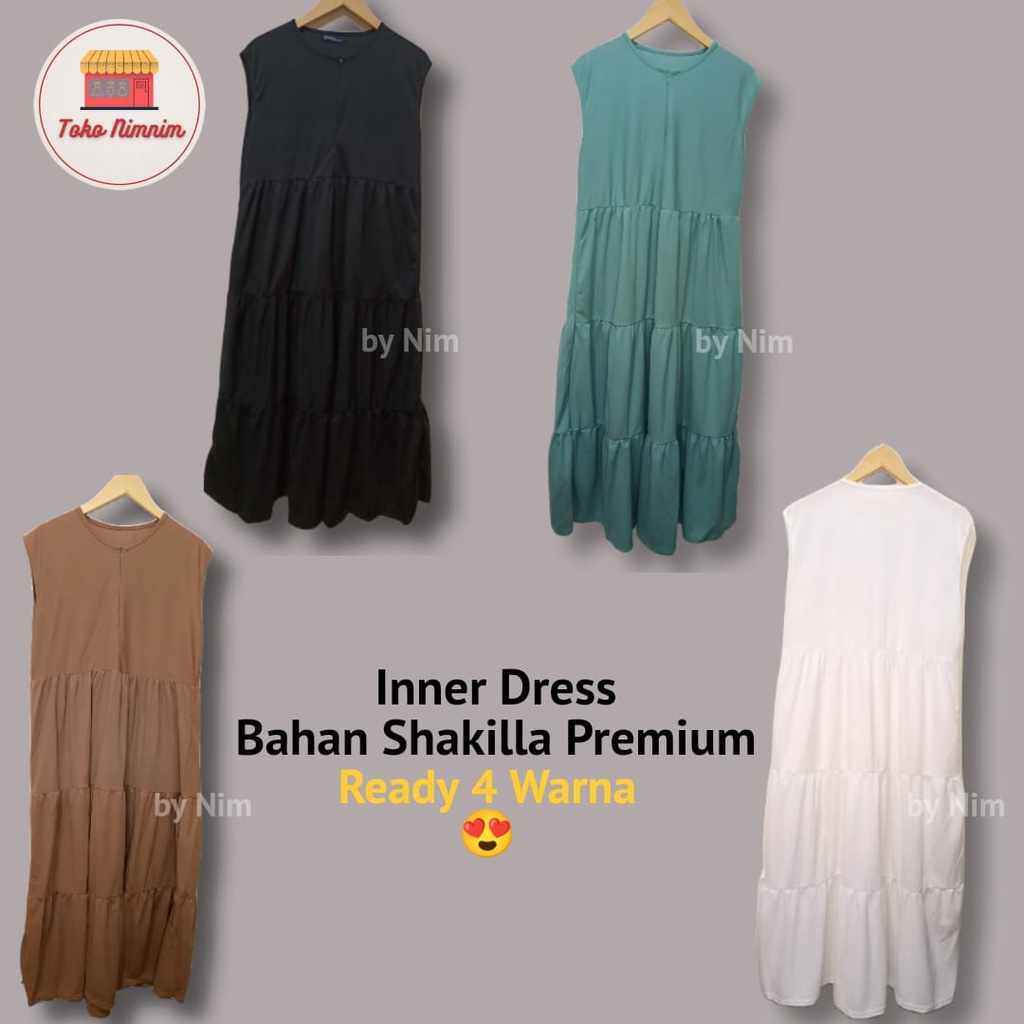 BASIC INNER DRESS READY STOCK FLARE INNER BLAZER BUMIL BUSUI FRIENDLY PANJANG GAMIS